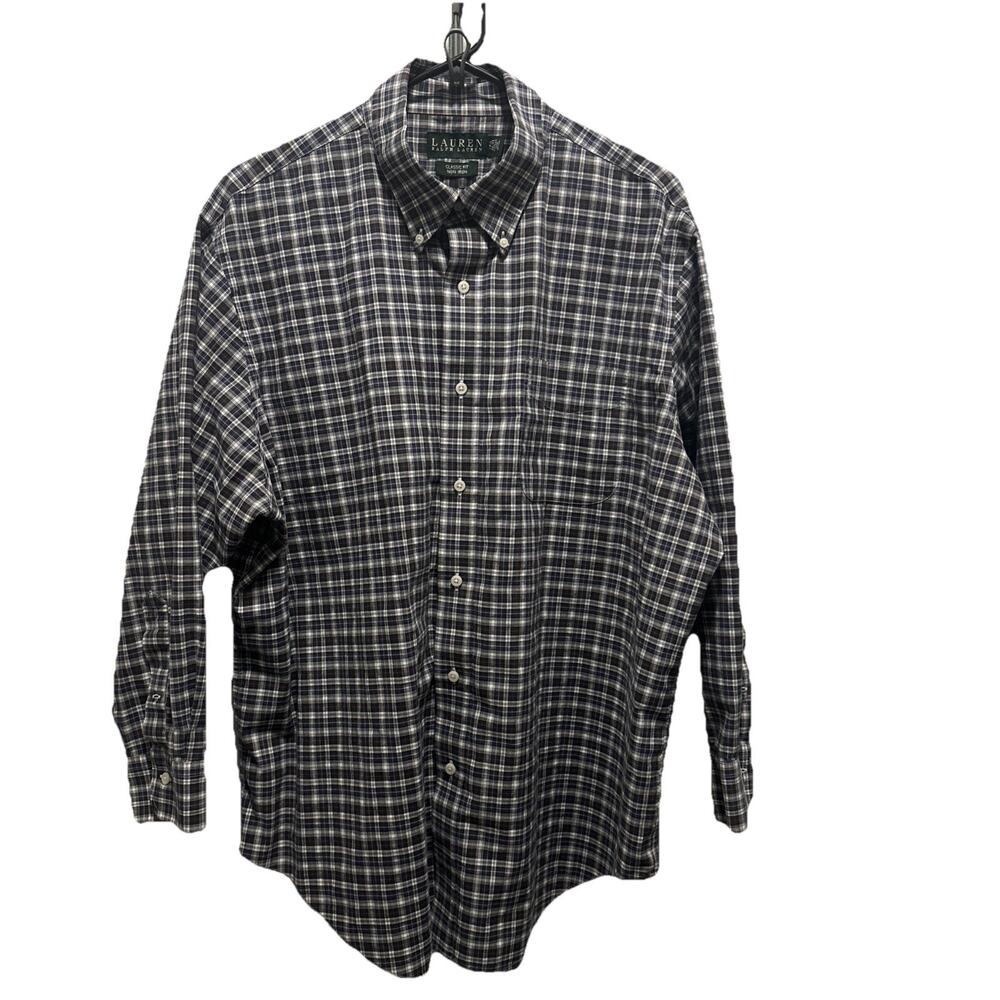 Lauren Ralph Lauren Men’s Button Down Shirt XL Plaid Long Sleeve Classic Fit